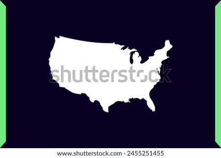 Modern Windows style design concept of map isolated on dark background of Country United States - vector illustration