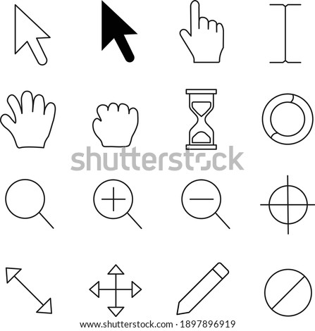 Mouse cursor and pointer symbols