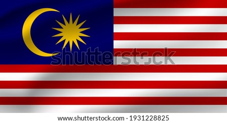 Malaysia waving flag vector editable