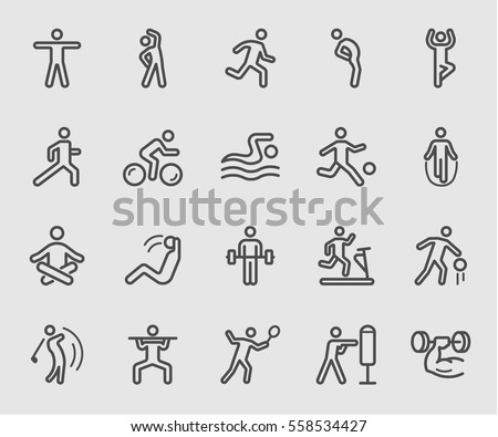 Exercise line icon