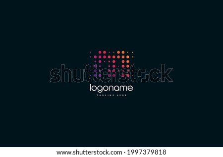 Initial letter M dot technology logo design