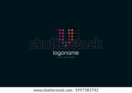 Initial letter V dot technology logo design