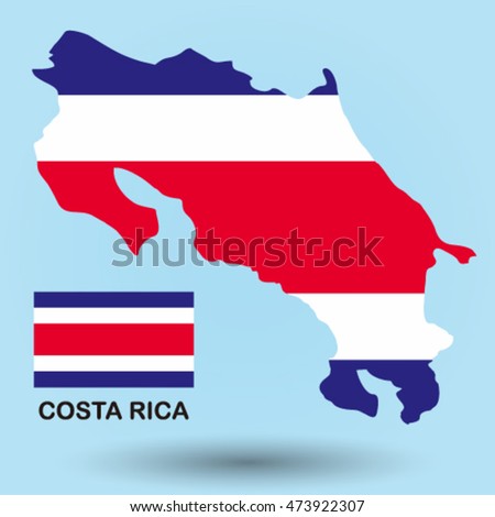 Costa Rica flag map