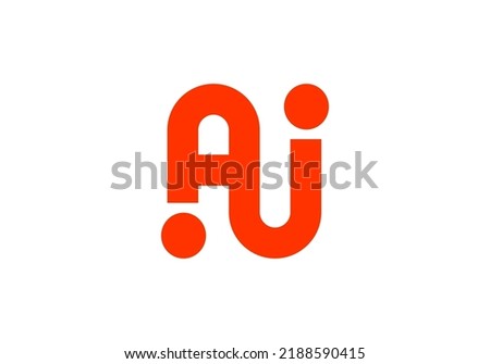 Initials Letter AI Logo simple design for brand logo