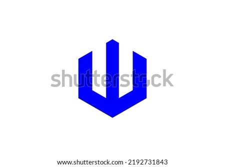 Initials Letter W Logo design for brand logo