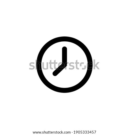 Clock icon vector. Time, alarm, deadline icon symbol vector illustration.