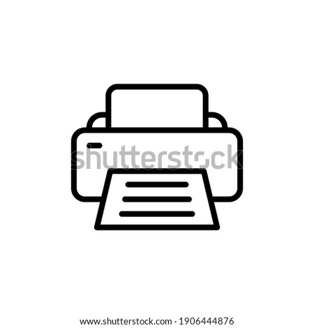 Printer line icon symbol vector illustration. 