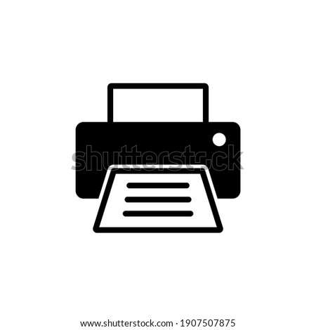 Printer icon in trendy flat design. Vector illustration