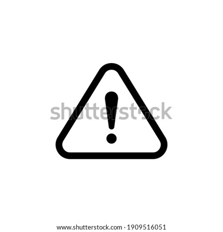 Caution line icon vector. Exclamation mark icon vector illustration 