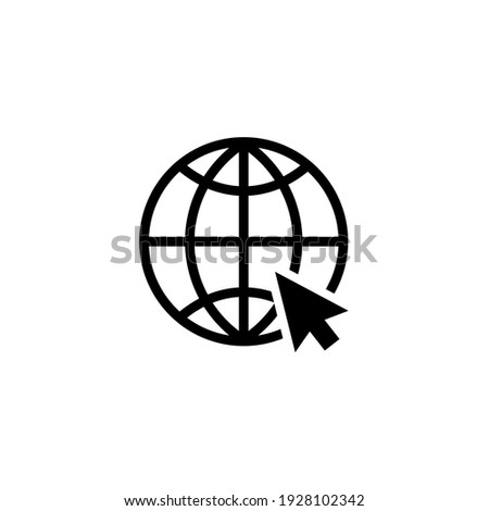 World Wide Web line icon vector. Go to web icon symbol illustration