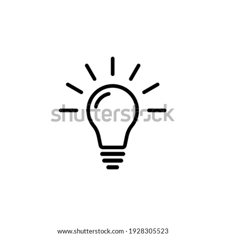 Lightbulb icon. Ideas, inspiration, crativity icon symbol vector design