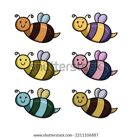 Similar – Image, Stock Photo A small fat bumblebee really sucks in a yellow flower with pollen.