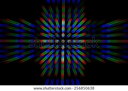 Diffraction of light from the LED array on the crossed diffraction gratings