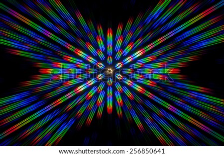 Diffraction of light from the LED array on the crossed diffraction gratings