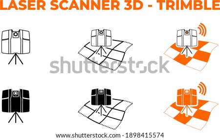 Laser scanner 3D icon - Trimble 