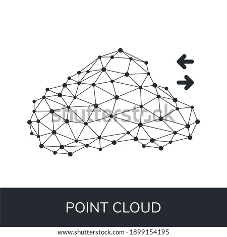 Point cloud data transfer icon, BIM, Trimble scanner