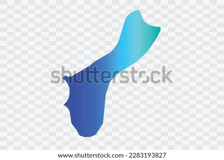 Guam Map teal blue Color Background quality files png