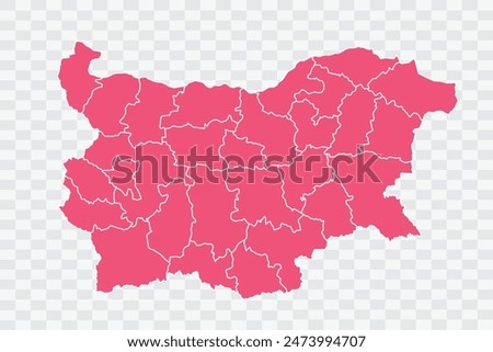 Bulgaria Map punch Color Background quality files png