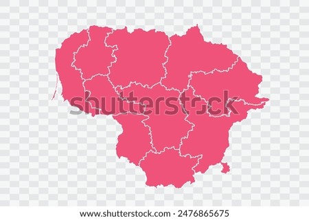 Lithuania Map punch Color Background quality files png