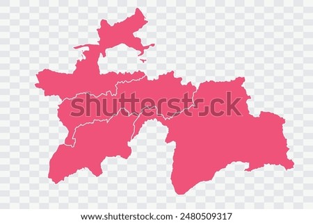 Tajikistan Map punch Color Background quality files png