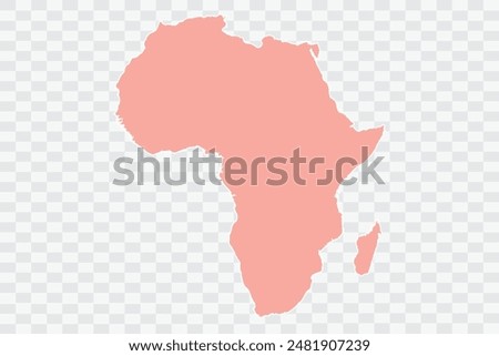 Africa Map salmon Color Background quality files png