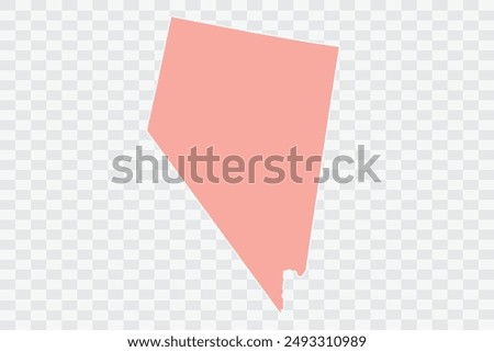 NEVADA Map salmon Color Background quality files png