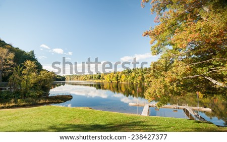 Connecticut River, morning calm and fall colors