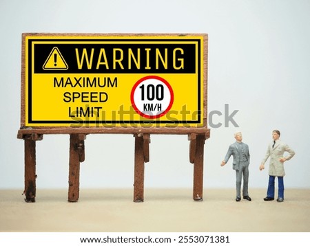 Similar – Image, Stock Photo 100 km/h speed limit on highways Energy saving. Oil imports from Russia, Ukraine war