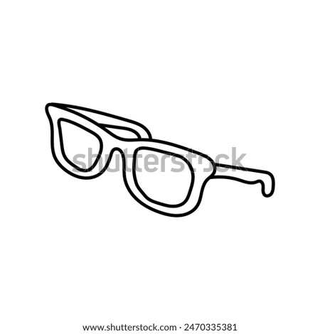 Sunglasses in doodle style. Vector isolated on white background