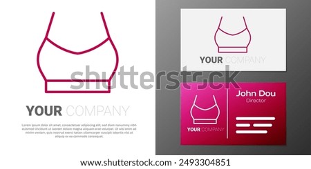 Logotype line Female crop top icon isolated on white background. Undershirt. Logo design template element. Vector