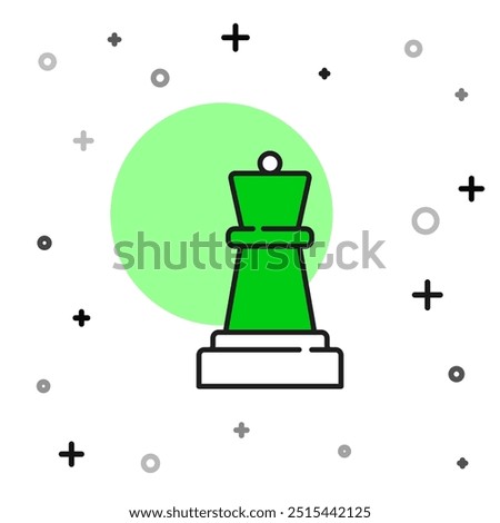 Filled outline Chess icon isolated on white background. Business strategy. Game, management, finance.  Vector