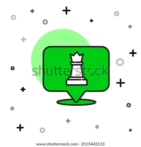 Filled outline Chess icon isolated on white background. Business strategy. Game, management, finance.  Vector