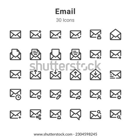 Email and related topic icons collection