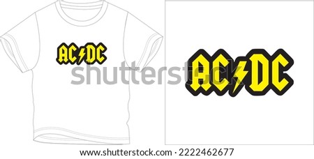 acdc t shirt graphic design vector illustration 
