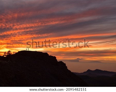 Similar – Image, Stock Photo beautiful sunset at Teide