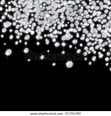 Diamonds Falling On Black Background Stock Photo 91796789 : Shutterstock