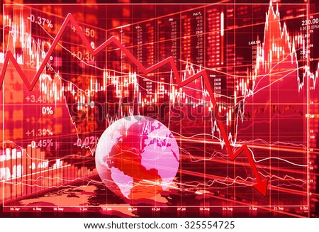 stock market concept , stock market crash