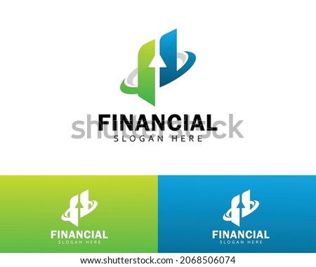 financial logo creative arrow diagram market invest business