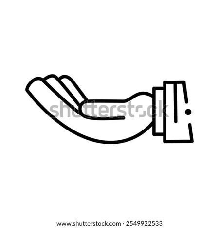 Icon Hand Right and Left, Icon Design Hand Outline, Symbol Outline Icon