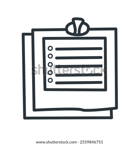 folded written paper icon in different style vector illustration. two colored and black folded written paper vector icons designed in filled, outline, line and stroke style can be used for web,