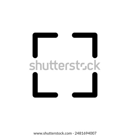 Fullscreen Icon logo design. Expand to full screen sign and symbol. Arrows symbol