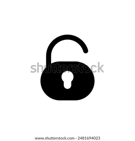 Unlock icon logo design. Unlock sign and symbol. unlocked padlock icon