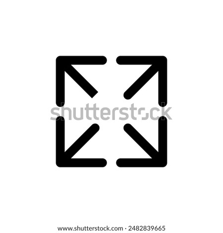 Fullscreen Icon logo design. Expand to full screen sign and symbol. Arrows symbol