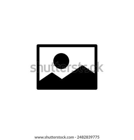 Picture icon logo design. photo gallery sign and symbol. image icon