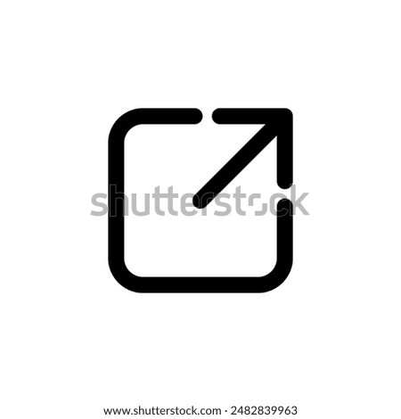 External link icon logo design. link sign and symbol. hyperlink symbol