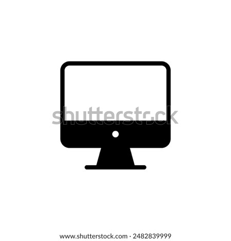 Computer icon logo design. computer monitor sign and symbol