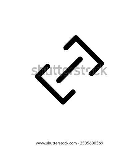 Link icon logo design. Hyperlink chain sign and symbol