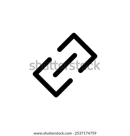 Link icon logo design. Hyperlink chain sign and symbol