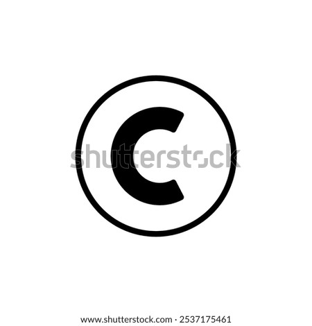 Copyright icon logo design. copyright sign and symbol