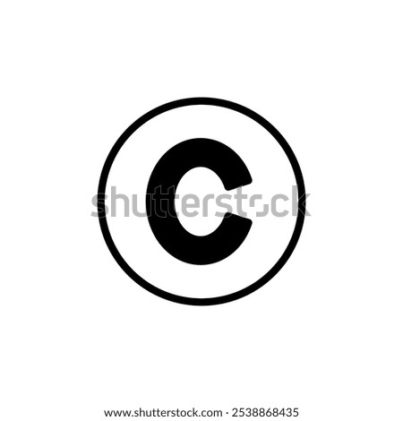 Copyright icon logo design. copyright sign and symbol